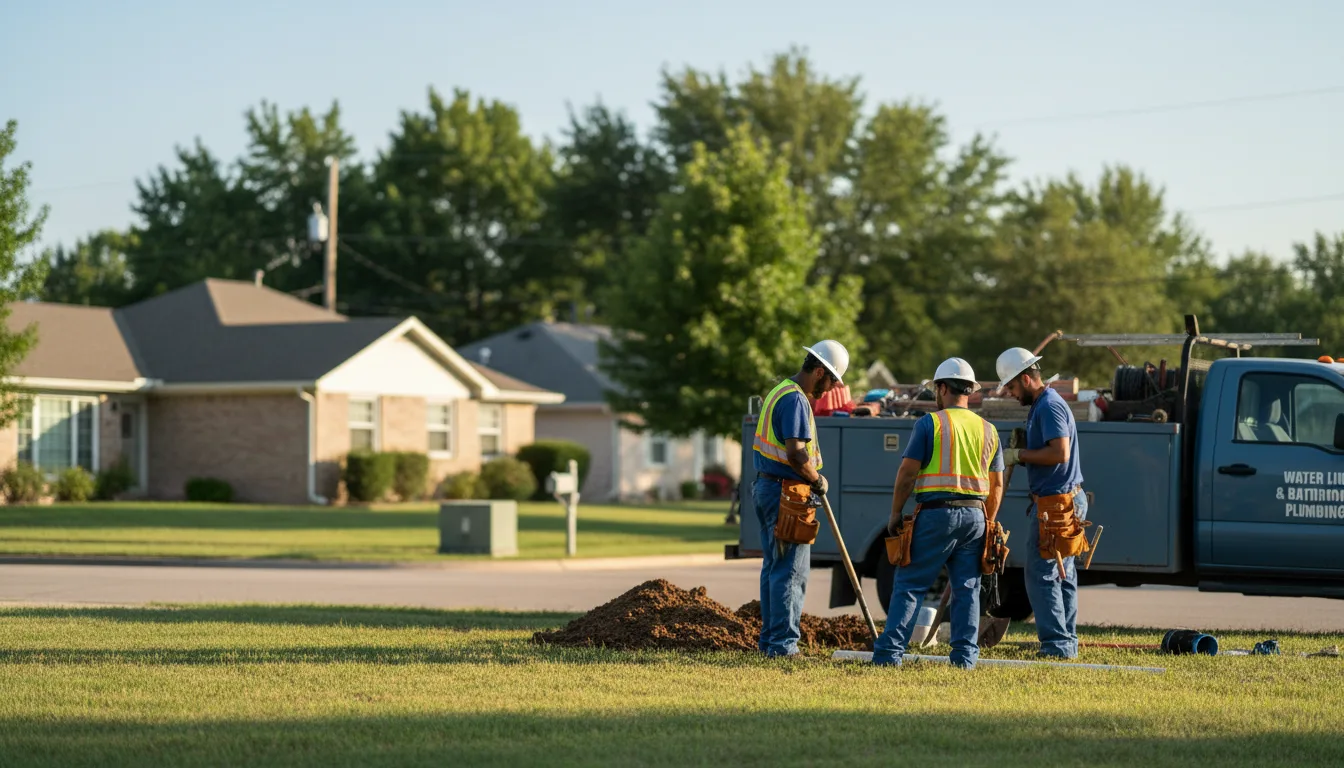 Residential water line and bathroom plumbing service in La Plata, MO